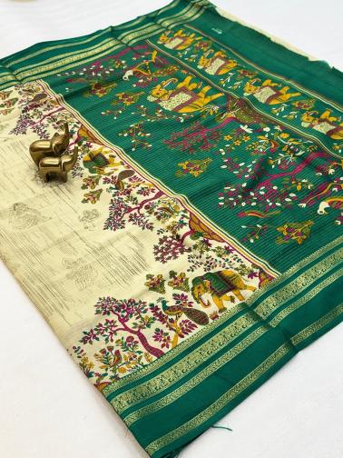 Vastrangan kalamkari print wholesale saree market in surat with price